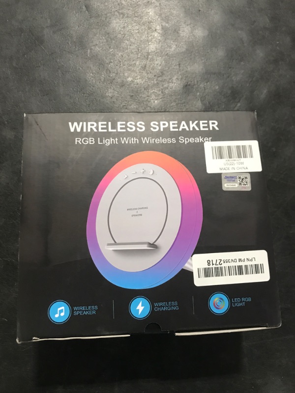 Photo 1 of Color Changing Bluetooth Speaker Night Light with Wireless Charging - Gifts for Teens