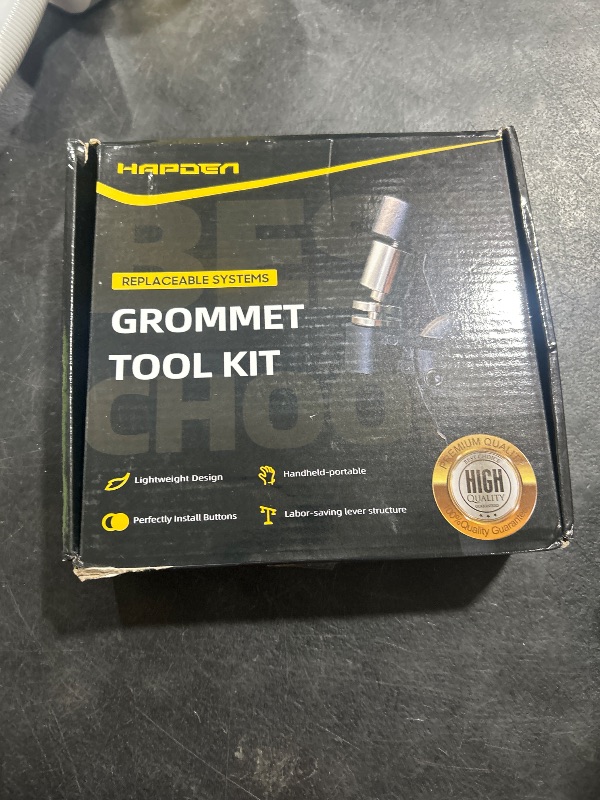 Photo 1 of HAPDEN Grommet Tool Kit, 3/8 inch Handheld Eyelet Kit Manual Grommet Press Machine with 500 pcs 10 mm Grommets