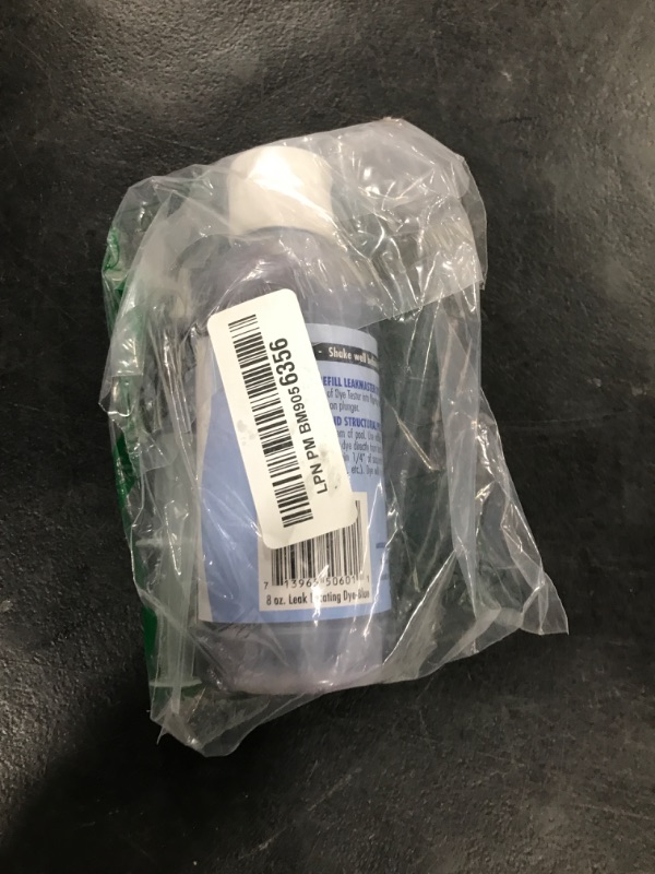 Photo 1 of Pool Leak Detection Kit - Leakmaster Leak Location Dye with Refillable Syringe - Diagnose Leaks in Swimming Pools, Spas, and Hot Tubs (Blue Dye, 8 oz)