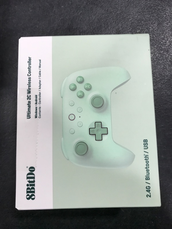 Photo 1 of 8BitDo Ultimate 2C Wireless Controller for Windows PC and Android, with 1000 Hz Polling Rate, Hall Effect Joysticks and Triggers, and Remappable L4/R4 Bumpers (Green)