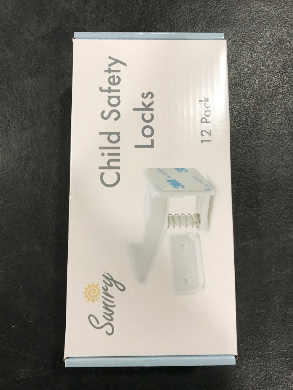 Photo 1 of 12 Pack Cabinet Locks Child Safety | Baby Safety Cabinet Locks NO Drilling 3M Adhesive Baby Proof Drawer Lock Child proofing cabinets latches for Kids Latch for Drawers & Door Child Safety Locks