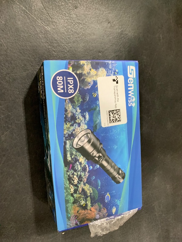 Photo 1 of Genwiss Scuba Diving Flashlight Dive Torch 2000 Lumen Waterproof Underwater XM-L2 LED Submarine Lights Holder with Charger for Under Water Deep Sea Cave at Night