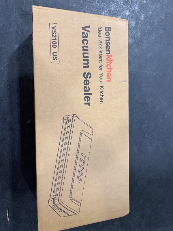 Photo 1 of [Updated 2025] Bonsenkitchen Vacuum Sealer Machine + 40 Vacuum Bags, Fast-Compact/Multi-Functional Food Vacuum Sealer with External Vacuum System, Silver