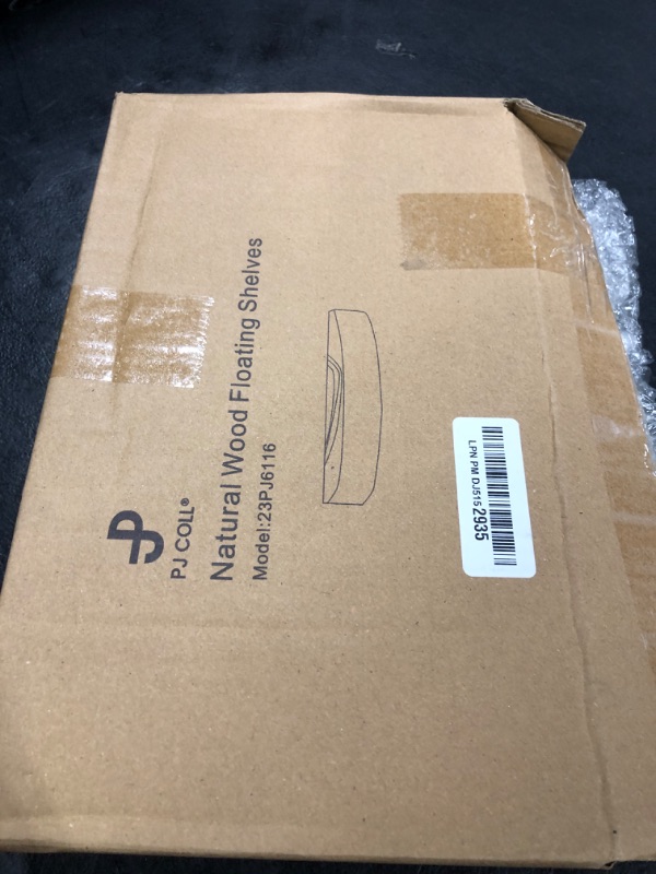 Photo 1 of [PJ Collection] Small Live Edge Floating Wall Shelf with Paulownia Wood, Natural Wood Shelf, Floating Wall Shelf, Handcrafted Wall Shelf, Live Edge Wall Shelf