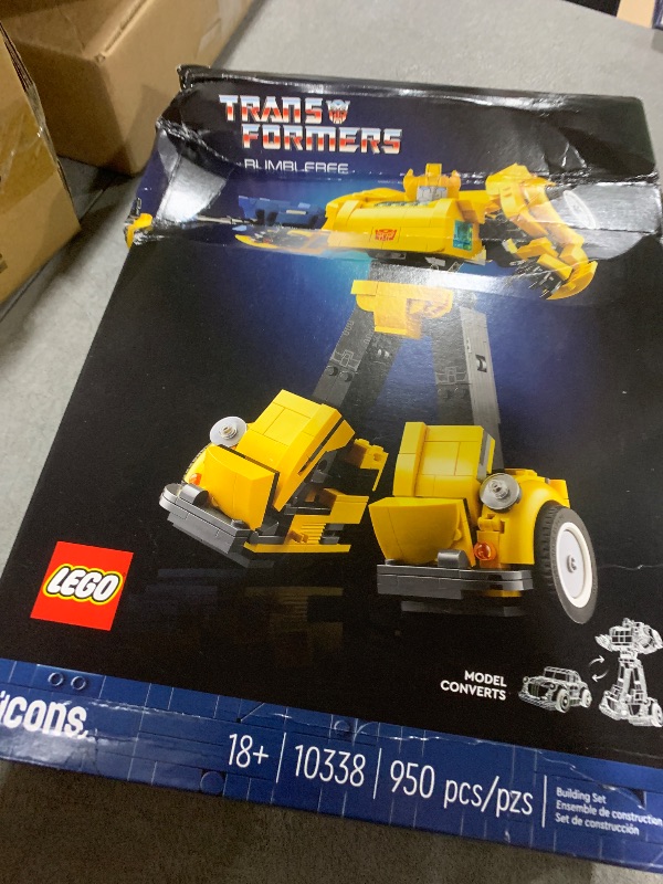 Photo 1 of LEGO Icons Transformers Bumblebee Action Figure, Collectible Robot Gift for Adults, Movie Themed Model Building Set for Sci-Fi Enthusiasts and Transformers Fans, Converts to Vehicle Mode, 10338