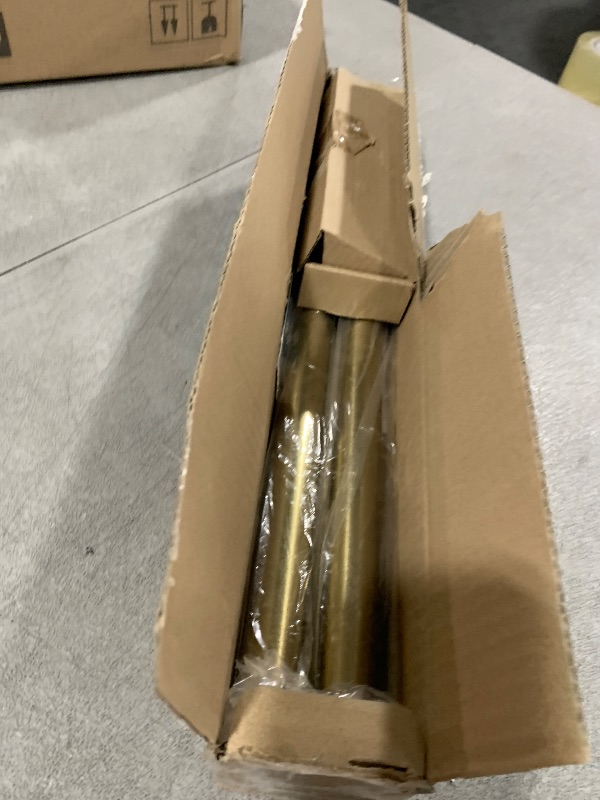 Photo 1 of  Gold Curtain Rods 72 to 144 Inch (6-12 Feet), 1 Inch Heavy Duty Window Curtain Rod, Modern Adjustable Drapery