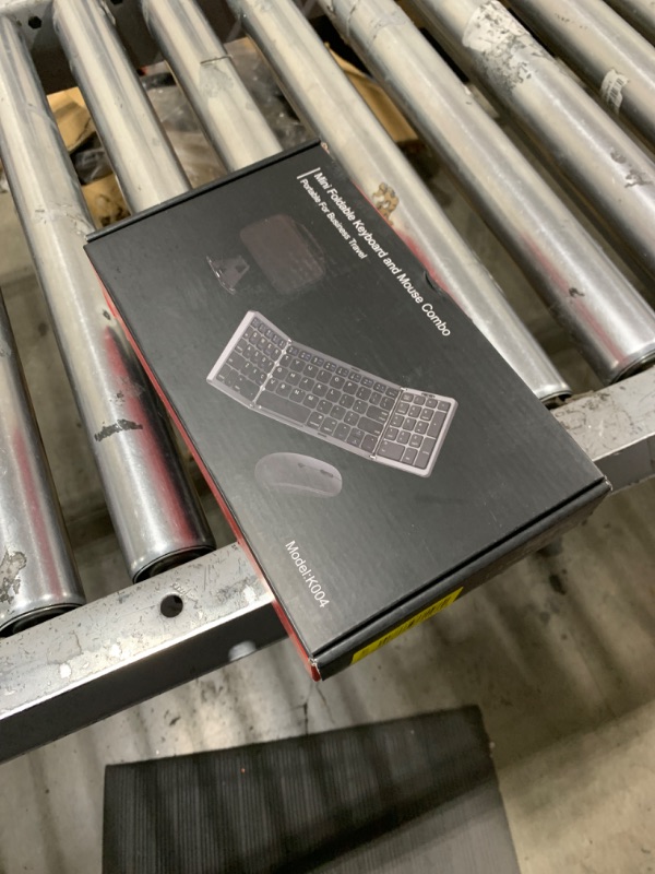 Photo 1 of Foldable Keyboard and Mouse for Laptop, Travel Bluetooth Folding Keyboard Mouse with Portable Case, Rechargeable Keyboard for Business, 2.4G & Bluetooth, for iPad Tablets Laptop iOS Android - Black