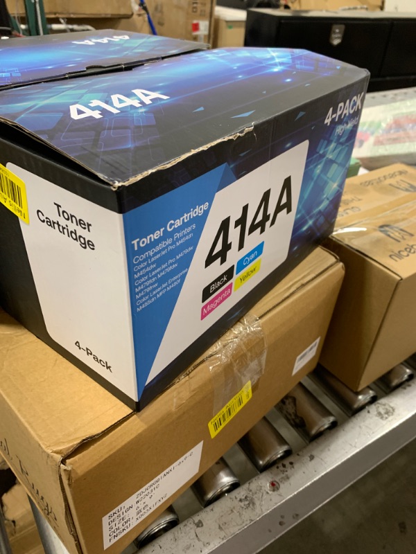 Photo 1 of MCYCOLOR 414A Toner Cartridges (with Chip) Compatible for HP 414A Toner Cartridges 4 Pack for HP Color Laserjet Pro MFP M479fdw M454dw M454dn M479fdn Printer(B/C/M/Y)