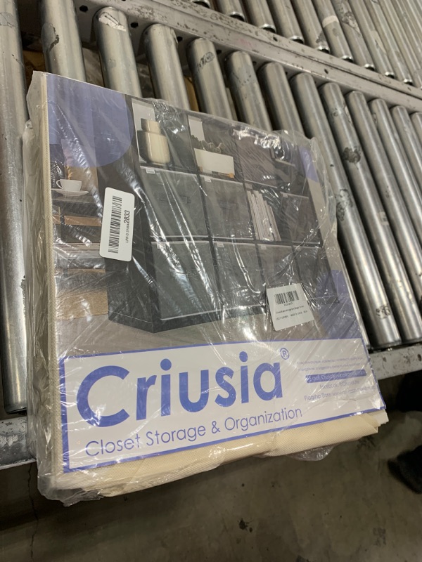 Photo 1 of Criusia Large Storage Cubes - 13 Inch Heavy Duty Fabric Storage Bins for Shelves Closet, Cube Organizer - 8 Pack Collapsible Cube Storage Bins Baskets for Organizing Clothes Blankets Toys (Beige)