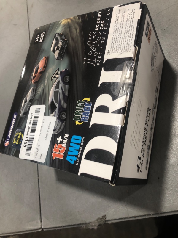 Photo 1 of RC Drift Car, 1/43 Mini RC Drift Car with Gyroscope, 2.4GHz Full Proportional Remote Control Car, 4WD High Speed Race Car with Lights, Racing Tires, RC Model Cars Gift for Adults, Kids, Boys, Girls