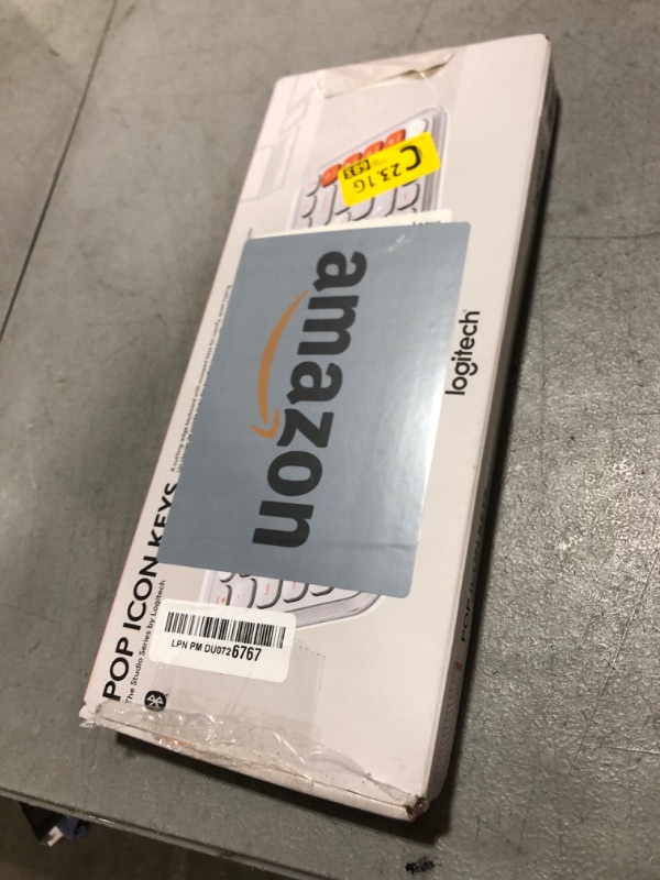 Photo 1 of Logitech POP ICON Keys Wireless Bluetooth Keyboard, Comfortable Typing, Programmable Keys, Easy-Switch Between up to 3 Devices, for Laptop, Tablet, PC – Off White and Orange