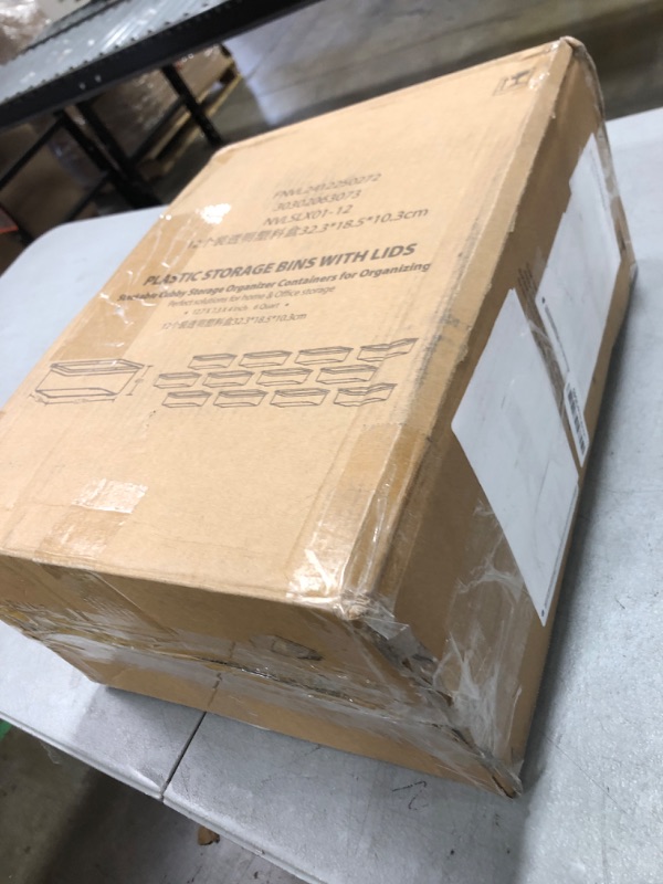 Photo 1 of Naivees Shoe Storage Box Clear Plastic Stackable Storage box with Lid Durable Closet Containers for Shoes, Crafts and Art Supplies (12 Pack-6Qt)