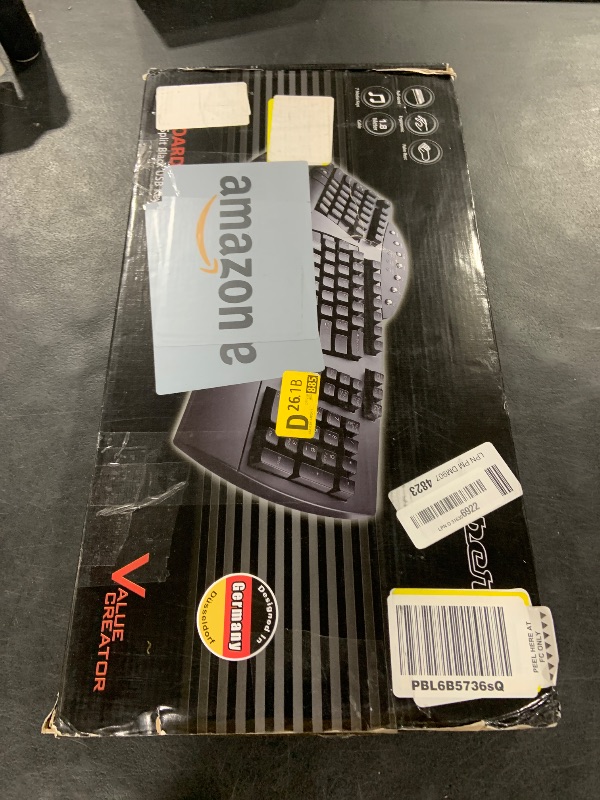 Photo 1 of Perixx Periboard-512 Ergonomic Split Keyboard - Natural Ergonomic Design - Black - Bulky Size 19.09"x9.29"x1.73", US English Layout