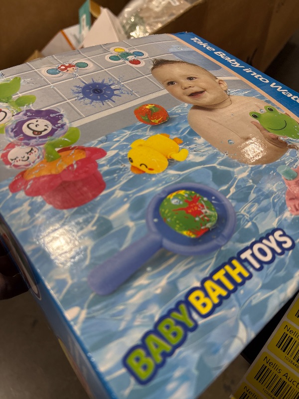 Photo 1 of Baby Bath Toys, Bathtub Toys for Toddlers, Kids Shower Toys Bath Tub Slide Toys Set for Infants with Storage Organizer for Birthday, Preschool Gifts, Bathtime, Babies, Boys, Girls, Age 3+