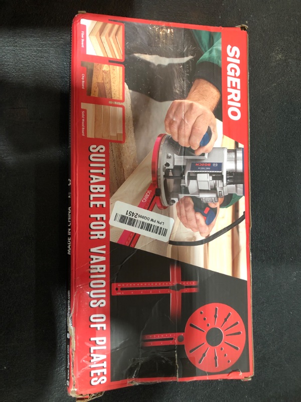 Photo 1 of Sigerio 4 in 1 Router Milling Groove Bracket for Cutting Large Circles From 10IN to 58IN, Aluminum Alloy Router Circle Cutting Jig, Adjustable Router Jig and Router Guide for Woodworking (Oil Red)