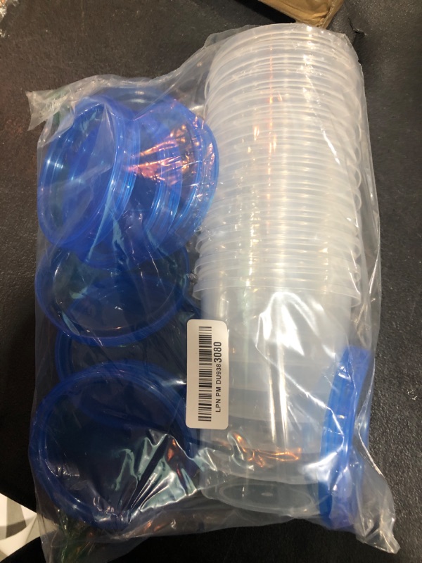 Photo 1 of 10 Pack Leakproof Freezer Containers for Food with Twist Top Lids - 32 Oz BPA Free Reusable Plastic Soup Containers with Screw On Lids - Ideal for Meal Prep, Leftovers & Pantry Organization