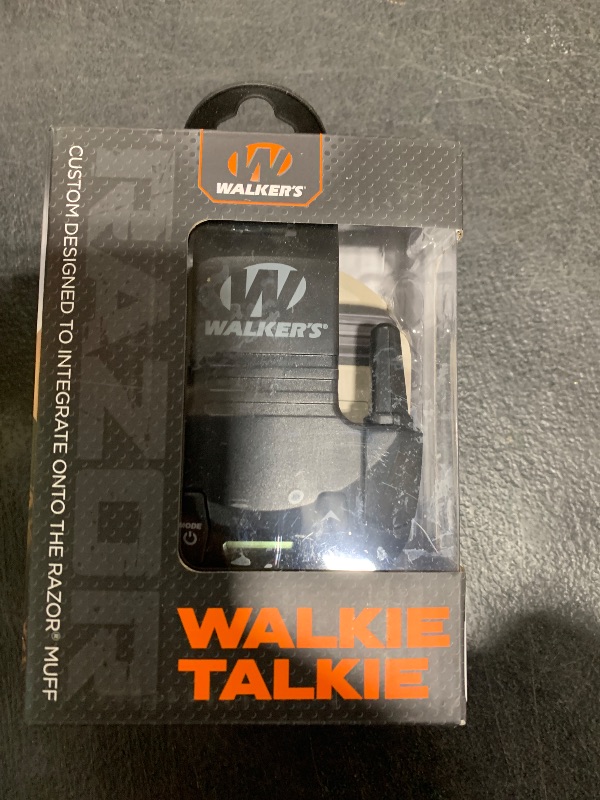 Photo 2 of WALKER'S Razor Walkie Talkie Attachment - 22 Channels 3 Miles Range Distance Voice-Activated Handsfree Communication Device for Razor Shooting Muffs, 3 AAA Batteries Included