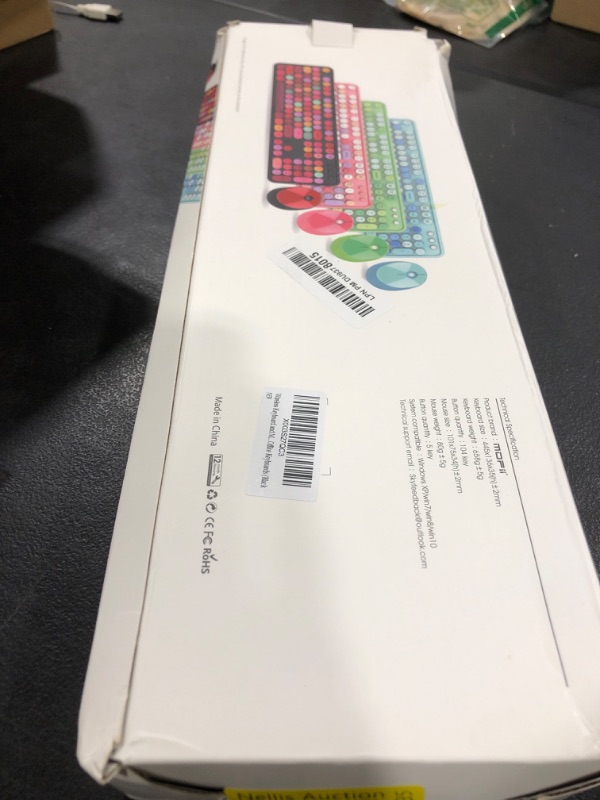 Photo 1 of Wireless Keyboard and Mouse Combo, Ergonomic Full Size Typewriter Retro Round Keycaps Keyboard, Compatible with Windows, PC, Perfer for Home and Office Keyboards (Black