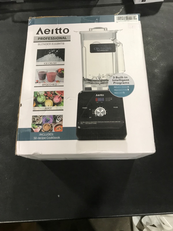 Photo 1 of Aeitto Blender, Blenders for Kitchen with 1500-Watt Motor, 68 Oz Large Capacity, Countertop Professional Blenders for Ice Crush, Frozen Drinks, Black