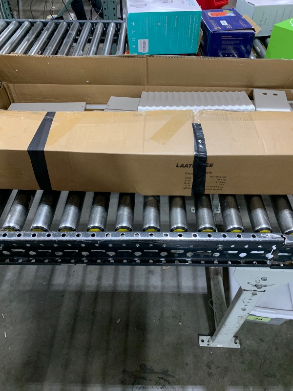 Photo 1 of Console Table, Fluted Entryway Table with Drawer and Storage Shelf, Modern Hallway Accent Foyer Table for Living Room, Entrance (White)