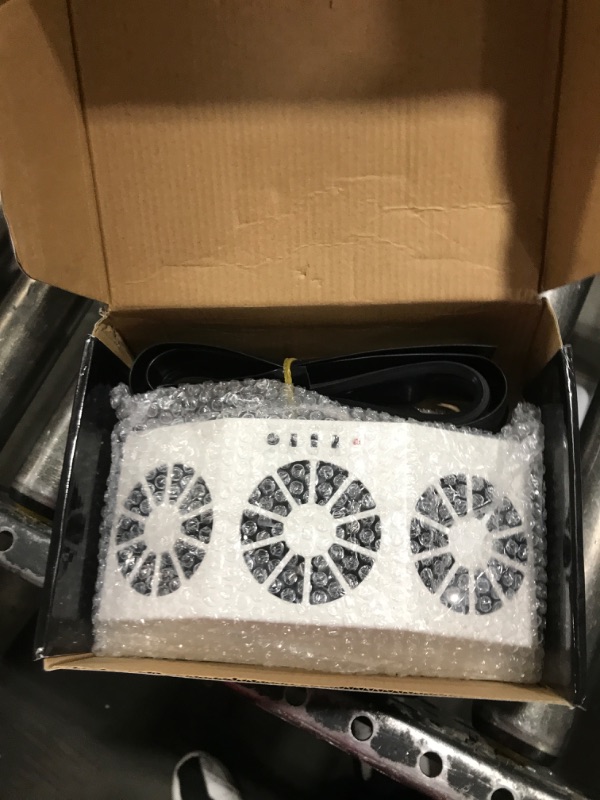 Photo 1 of CYDZSW Car Solar Powered Window Exhaust Fan,Cars Air Purifier,Car Solar Power Air Vent Radiator Fans for Backseat or Frontseat,Vehicle Ventilation Fan(White)