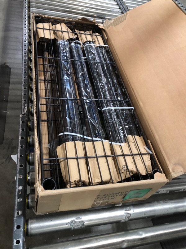 Photo 1 of 4-Shelf Adjustable, Heavy Duty Storage Shelving Unit on 3'' Wheel Casters, 36" L x 14" W x 57.75" H, Black