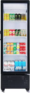 Photo 1 of KoolMore KM-MDR-1GD-8C 21 in. One Glass Door Commercial Display Merchandiser Refrigerator Cooler in Black, ETL Listed, 8 cu. ft
