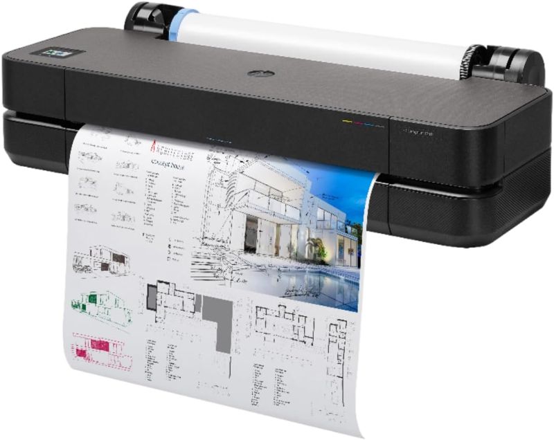 Photo 1 of HP T210 Large Format Wireless Color Plotter Printer - 24", with Modern Compact Design (8AG32D) - New Model