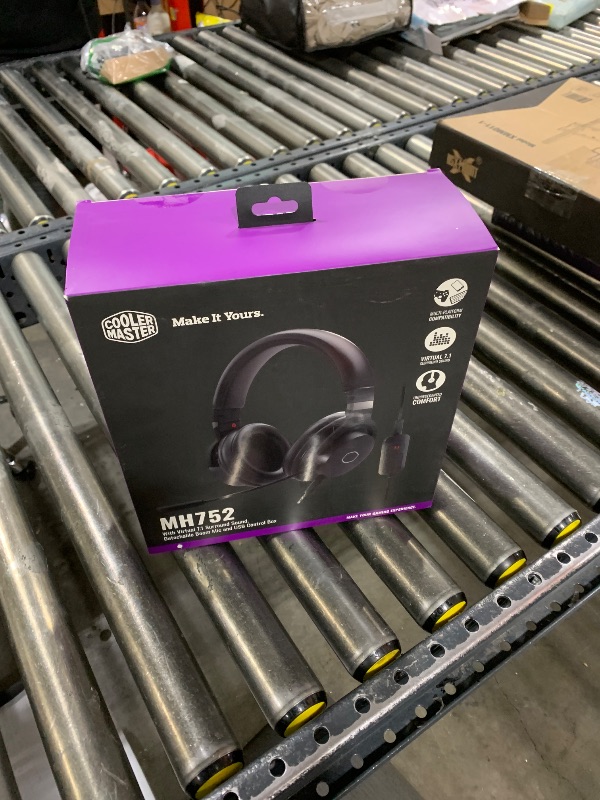 Photo 2 of Cooler Master MH-752 MH752 Gaming Headset With Virtual 7.1 Surround Sound, Plush Earcups, and Omni-Directional Boom Mic, Black