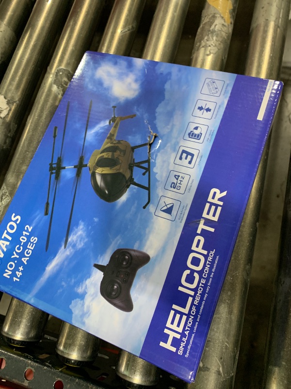 Photo 1 of VATOS Remote Control Helicopter for Kids, Camouflage RC Helicopter, 2.4GHz Radio Controlled Helicopter with Gyro 3 Channel Indoor Toy, One-Key Take-Off, Gift for Boys Adults