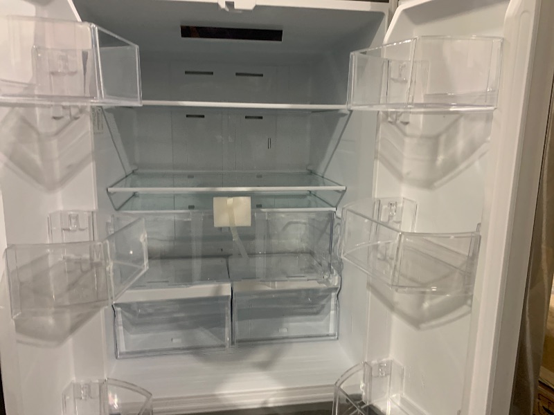 Photo 1 of KoolMore KM-RERFDSS-18C 30-Inch and 18.5 cu. ft. Counter Depth French Refrigerator with Three Doors and Deep Freezer in Stainless-Steel, Silver
