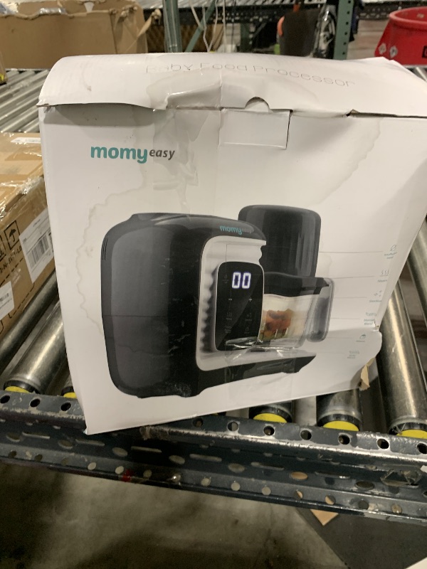 Photo 1 of MOMYEASY Baby Food Maker, Multifunction Processor Chopper Grinder, Baby Food Steamer and Puree Blender in-One, with Bottle Warmer, Auto Cooking & Grinding with Touch Control Panel&Self Cleans (Black)