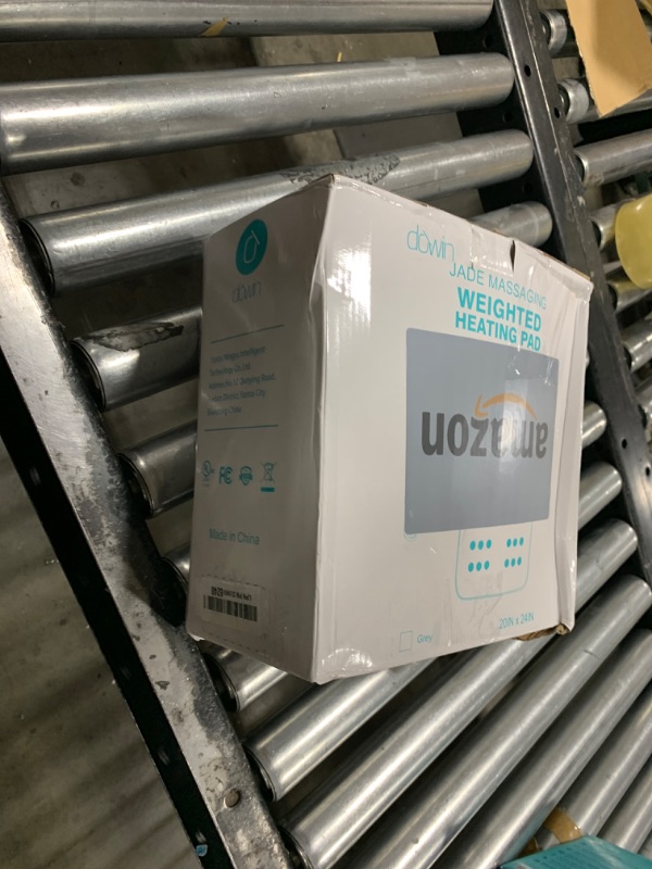 Photo 1 of Dowin Far Infrared Heating Pad - Natural Jade Vibrating Massaging Weighted Heating Pad for Neck and Shoulders, Electric Heat Pad with 3 Heating Levels & 3 Vibrating Settings, 6.3lbs 20" x 24"