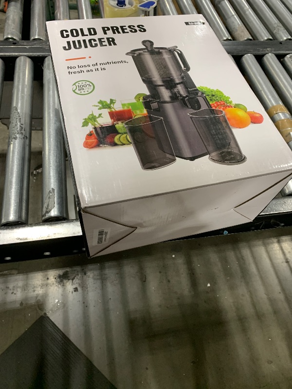 Photo 2 of Juicer Machines with 5.8" Extra Large Feed Chute, Cold Press Juicer For Whole Vegetables and Fruits, 350W Professional Masticating juicer Easy to Clean for Batch Juicing (Titanium Gray)