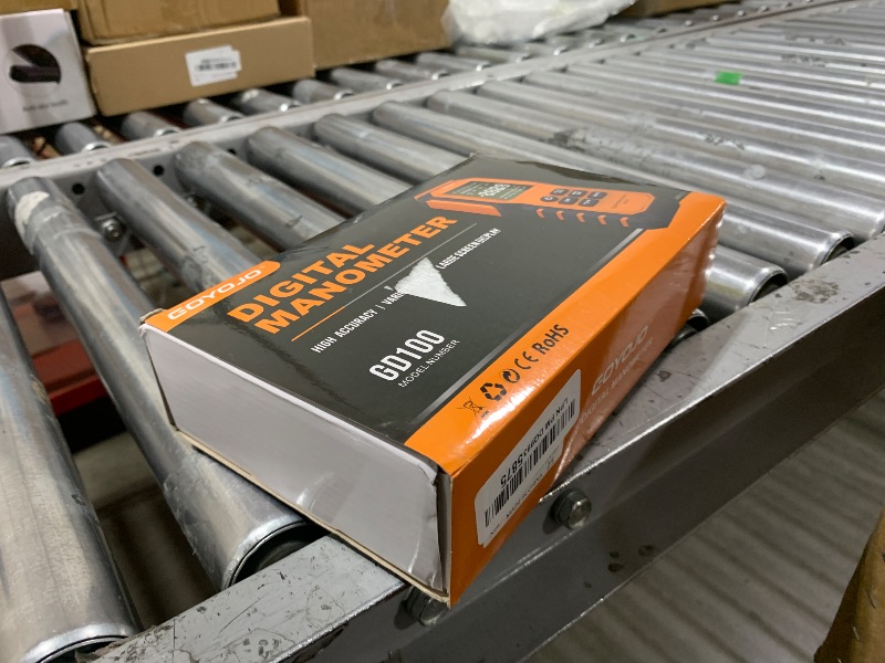 Photo 1 of Handheld Manometer with Backlit, Dual-Port HVAC Digital Manometer Gas Pressure Tester, LCD Screen & Indoor Temperature Measurement, 12 Units, for Natural Gas Pipelines Ventilation Detection