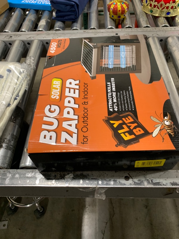 Photo 1 of Solar Bug Zapper Outdoor, Wireless Portable Camping Mosquito Zapper with Panel Sensor, Fly Traps with 10FT Extension Cord, Fly Zapper, Mosquito Killer, Electric Trap Ideal for Home, Patio, Backyard