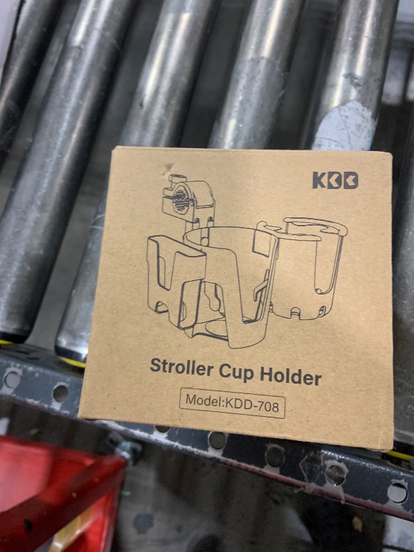 Photo 2 of KDD Stroller Cup Holder with Phone Holder, 3-in-1 Removable Bottle Holder, 360 Degrees Rotation Drink Holder for Wheelchair, Stroller, Bike, Walker, Scooter, Bicycle, Uppababy, Nuna, Bugaboo, Doona