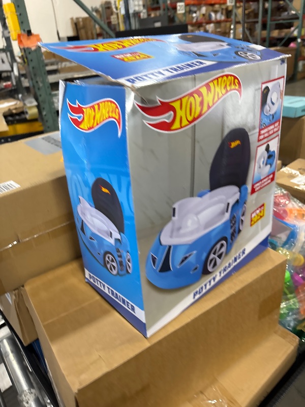 Photo 1 of Hot Wheels Blue Race Car Potty Training Toilet, Includes Detachable Toddler Toilet Seat and Kids Potty, Ages 12 Months and Up