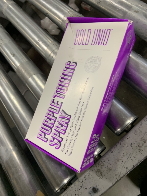Photo 1 of Blonde Toner Spray. Purple Leave In Toning Hair Treatment to Remove Brassy Surface Tones in Blonde, Platinum & Gray/Silver Hair. Paraben & Sulfate Free-PETA Approved Cruelty-free.