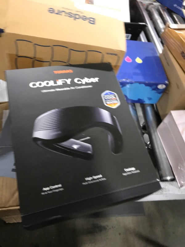 Photo 1 of TORRAS 2025 Upgraded COOLiFY Cyber Neck Fan Air Conditioner | Wearable Neck Fan Rechargeable with 6000mAh Battery & 3D Immersive Cooling Tech, Portable Neck Fans that Blow Cold Air for Outdoor/Indoor