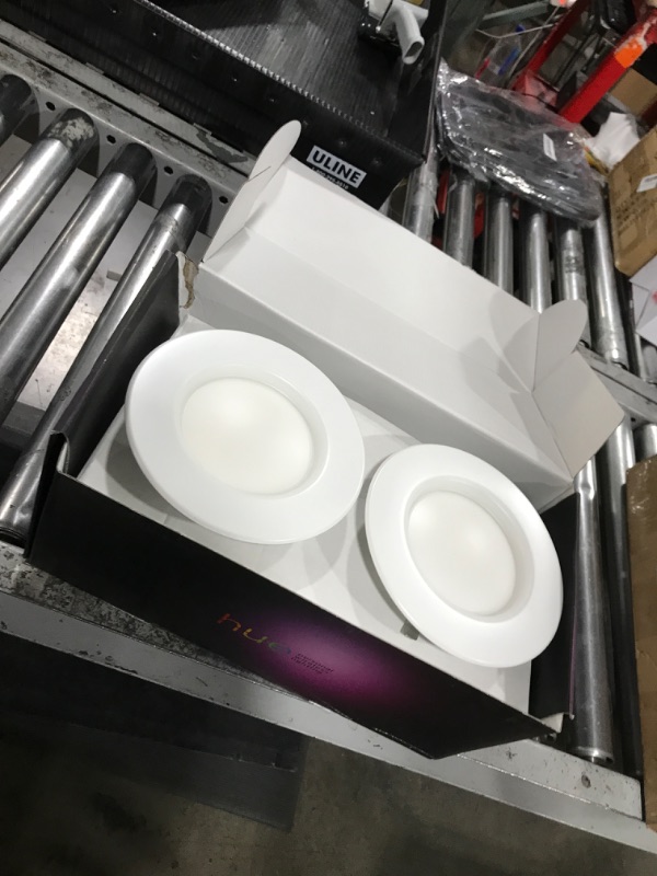 Photo 1 of Philips Hue Smart 6 Inch LED Downlight - 4 Pack, Color-Changing, 1100LM - Control with App, Compatible with Alexa, Google Assistant, Apple HomeKit