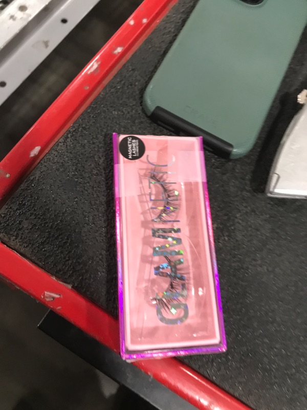 Photo 1 of Glamnetic Magnetic Eyelashes - Lucky | Short Magnetic Lashes, 60 Wears Reusable High Volume Faux Mink Lashes, Cat Eye Flared - 1 Pair