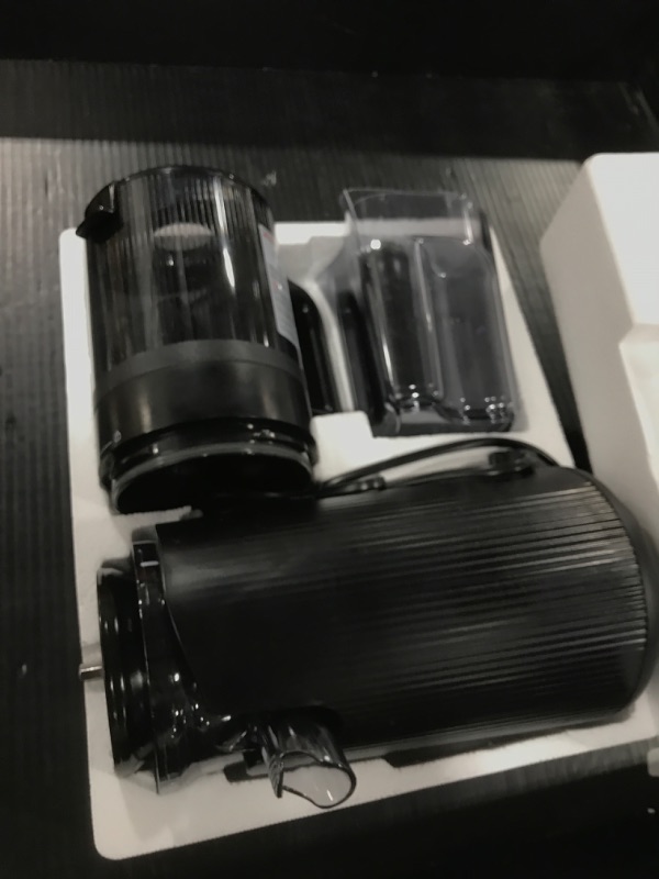 Photo 1 of ACOQOOS Juicer Machines, Cold Press Juicer Whole Fruit and Vegetable with 5.3" Wider and Larger Feeding Chute (Capacity 1.8L), Easy to Clean Juicers with 2 Cups, Masticating Juicer Black