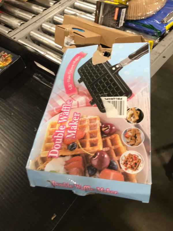Photo 1 of Dicunoy Non-stick Waffle Maker, 8" Camping StoveTop Waffle Maker with Long Handle, Portable Aluminum Waffle Maker Pan for Waffles Sandwich Toaster, Breakfast, Sandwich Baking