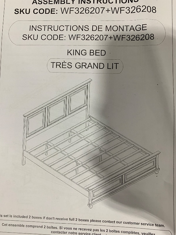 Photo 1 of KING BED FRAME WJHITE