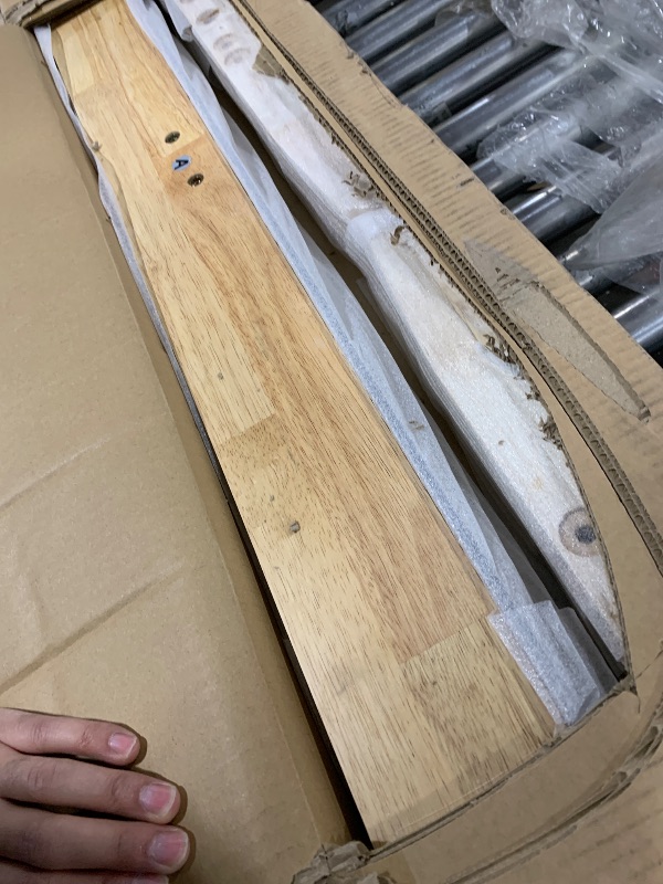Photo 1 of Mellow Naturalista Classic 12 Inch Solid Wood Platform Bed with Wooden Slats, King, White Wash