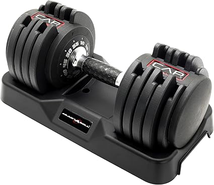 Photo 1 of CAP Barbell ADJUSTABELL Adjustable Round Dumbbell Weights - Singles | 25 lb & 55 lb Single Weight Options