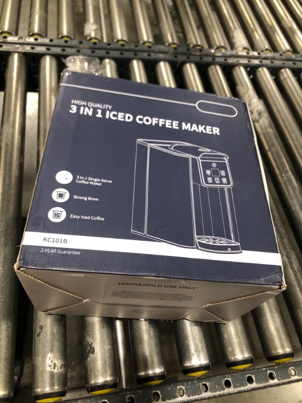 Photo 1 of KIDISLE Hot & Iced Coffee Maker with Bold Setting, Single Serve Coffee Maker for K Cup and Grounds, 6-14 oz Brew Sizes, 50 oz Removable Water Tank, One Cup Coffee Machine with Reusable Filter, Grey