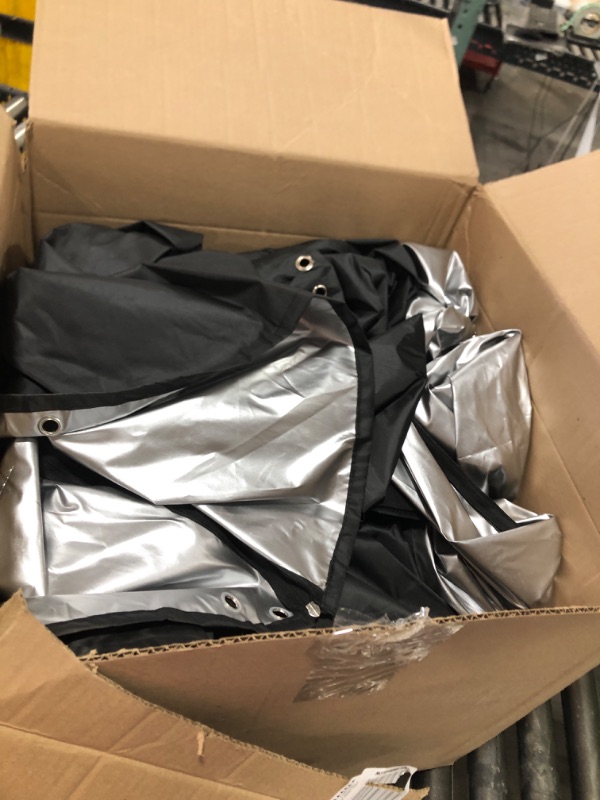 Photo 1 of Outdoor Dog Kennel Cover 8'Dx4'Wx6'H Full Coverage Windproof Anti-UV.with Transparent PVC Window and Breathable Mesh.Waterproof Dog Kennel Cover for Multiple Brands of Dog Kennels,Cover Only.(Black)