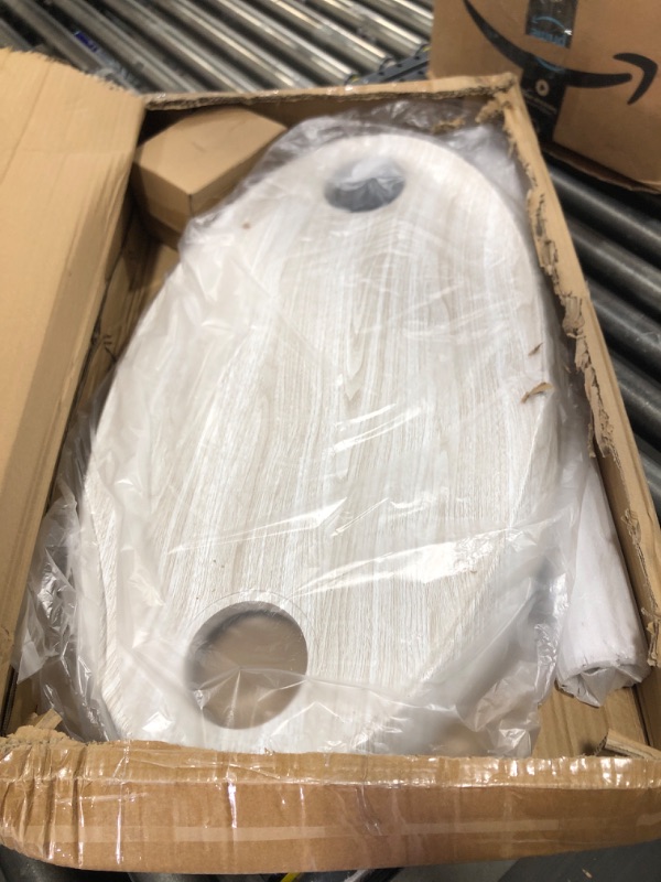 Photo 1 of Marine Thread - Lock Table Package - Oval - Boat Table Leg Set. Pontoon Boat Acc. Pedestal Table. Extra-Large Removable Table. Built-in Cup Holders (Silver Fringe)